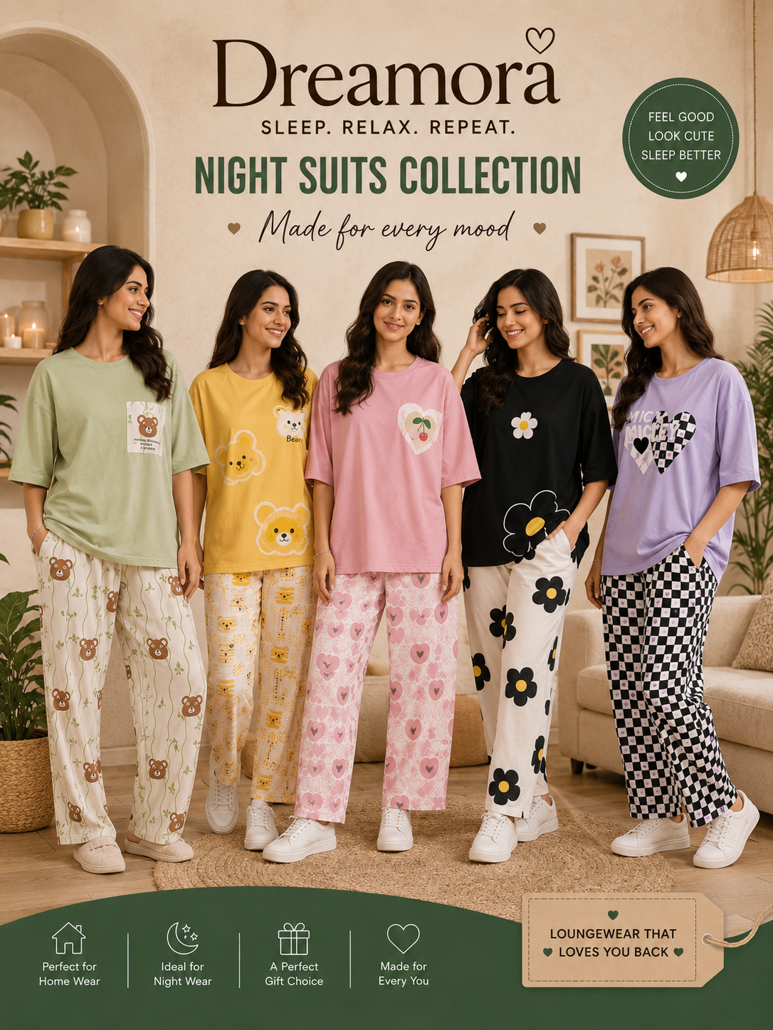 Soft Cotton Pj Suits For Female