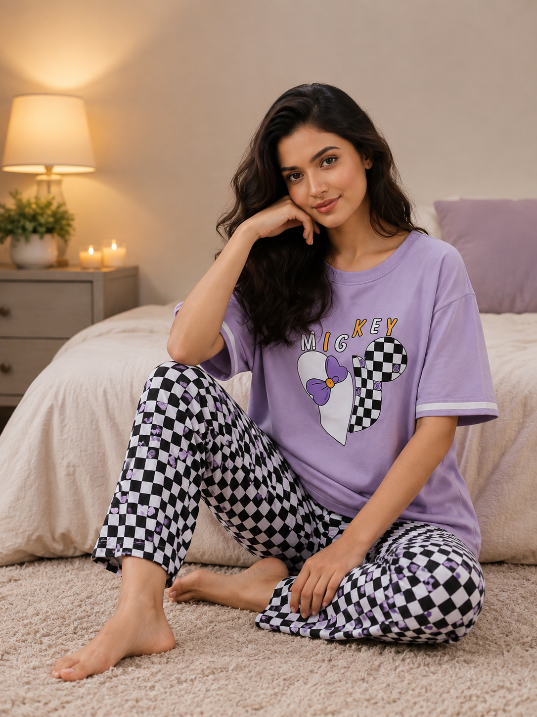 Mickey Love Soft Cotton Pj Suit