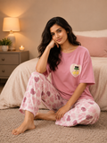 Pink Heart Love Soft Cotton Pj Suit