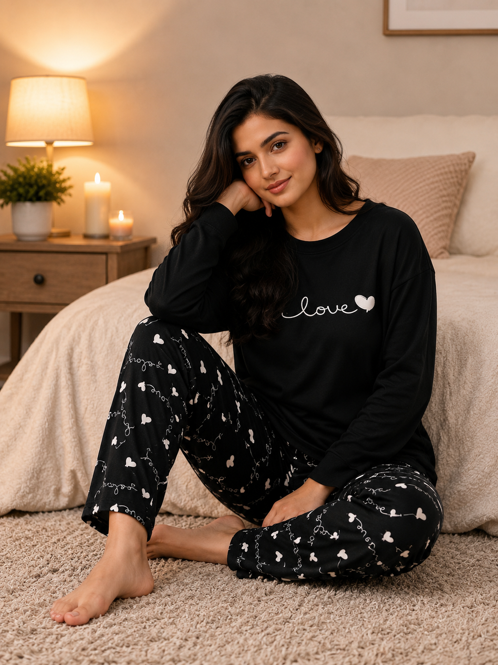 Black Love Soft Cotton Pj Suit
