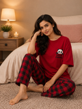 Red Panda Love Soft Cotton Pj Suit