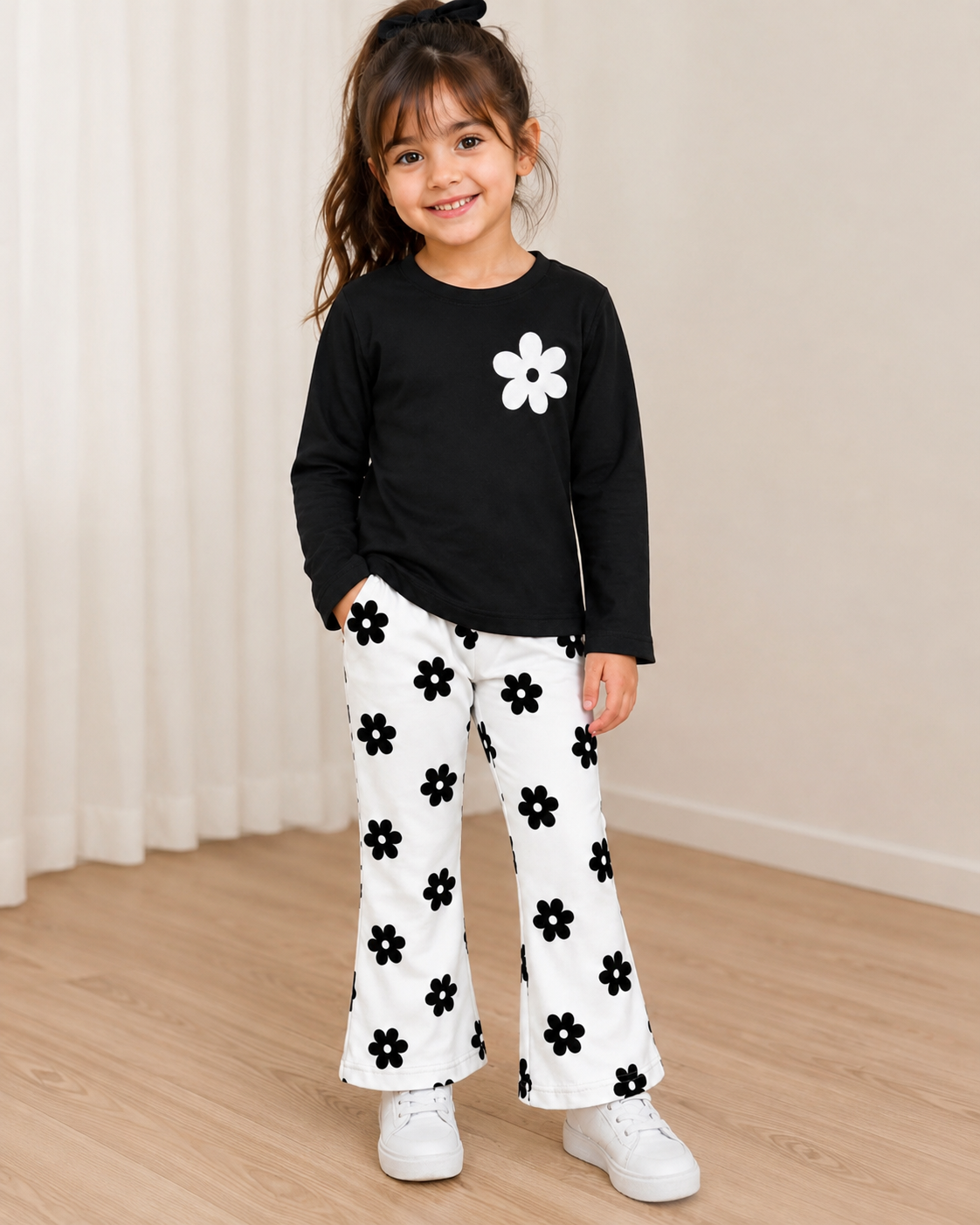 Black And White Kids Pajama Set