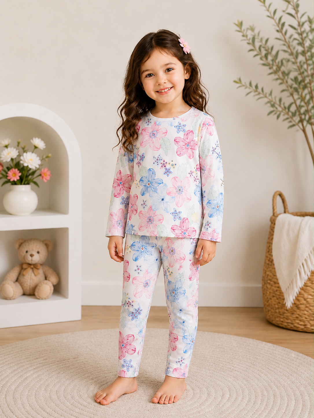 Floral Kids Night Suits