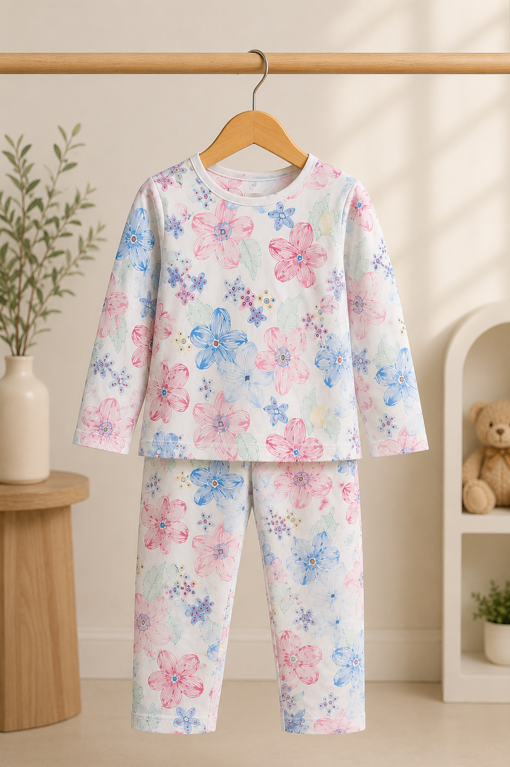 Floral Kids Night Suits
