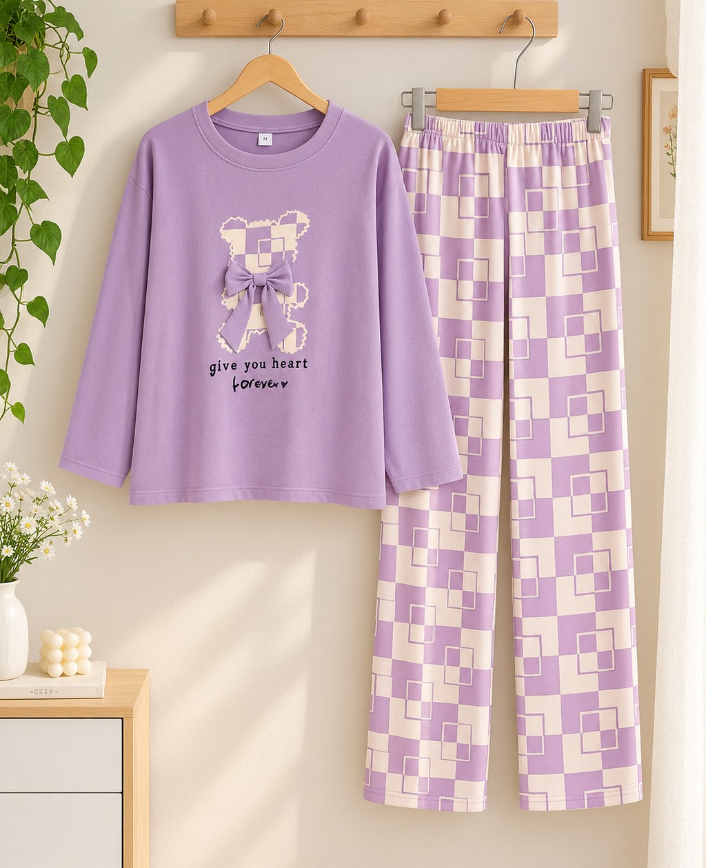 Lavender Patchwork Pj Suit