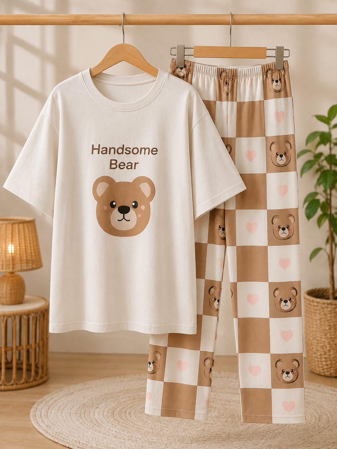 Brown Bear Love Soft Cotton Pj Suit