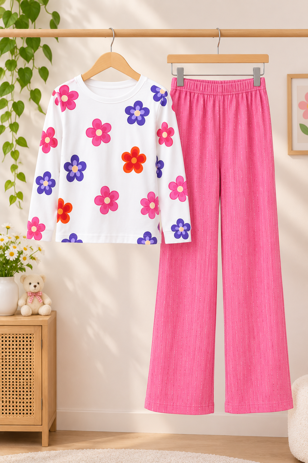 Pink Kids Pajama Set