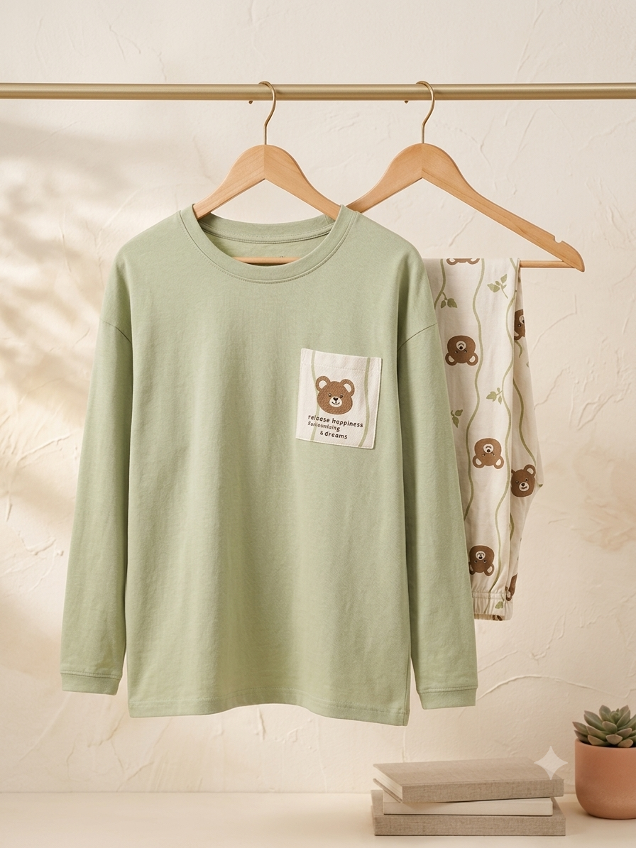 Brown Bear Love Soft Cotton Pj Suit