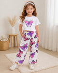 Purple Butterfly Kids Night Suit