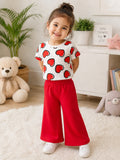 Red Hearts Love Kids Night Suit